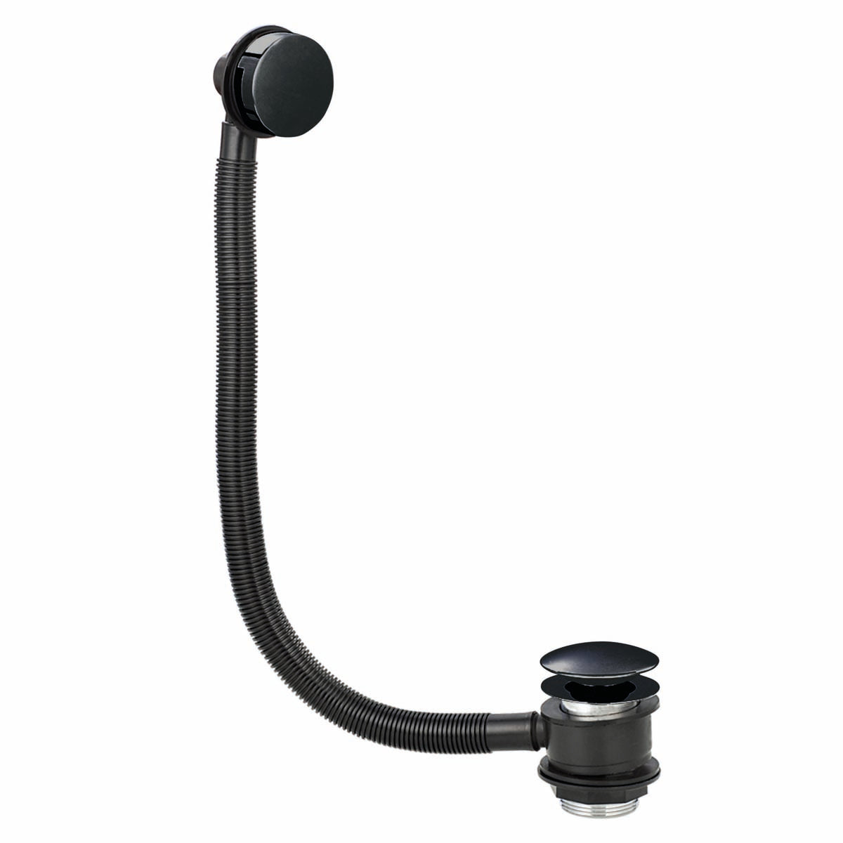 Fairford Element 7 Matt Black Round Pop Up Bath Waste