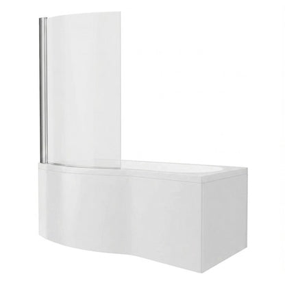 Fairford 1500 x 850 LH B Shape Bath with Screen and Panel