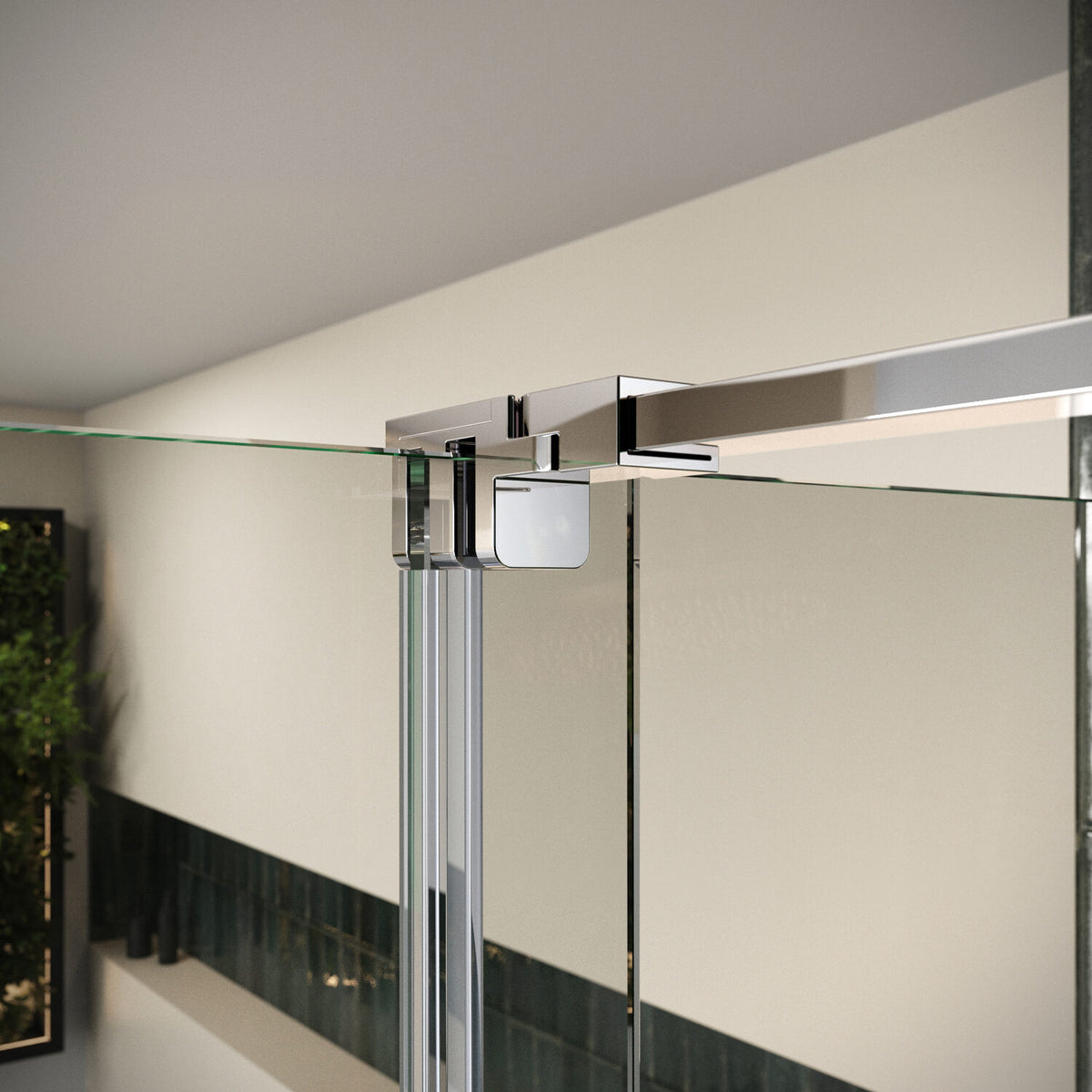 Fairford 8mm Frameless 1600mm Chrome Sliding Shower Door