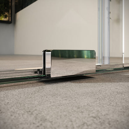 Fairford 8mm Frameless 1200mm Chrome Sliding Shower Door