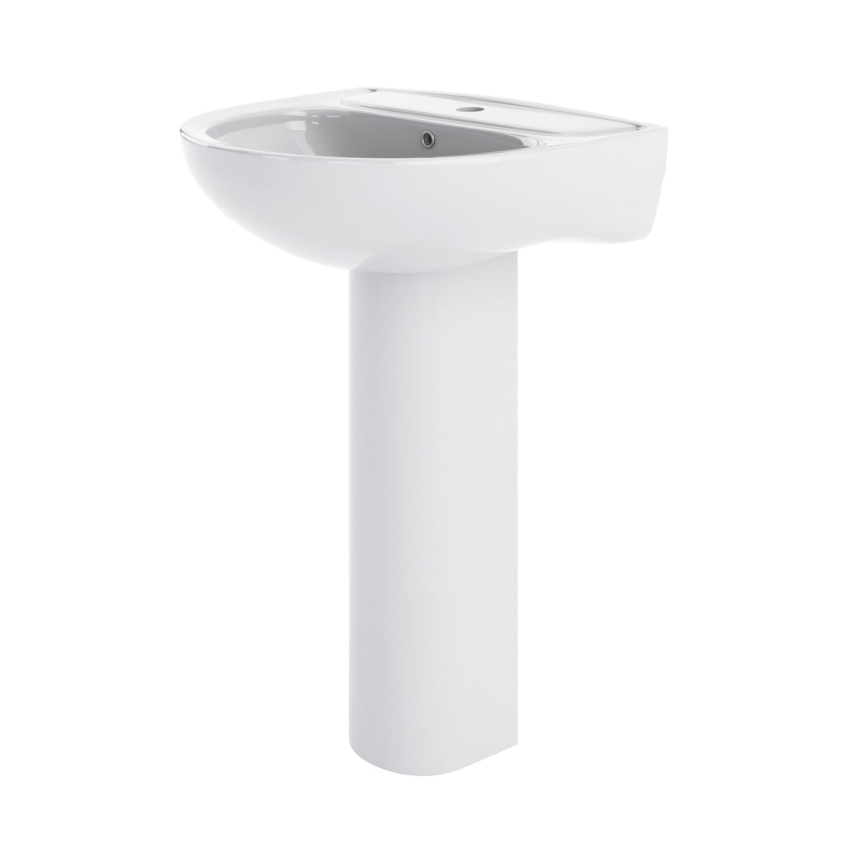 Fairford Kingsly 550mm 1 Tap Hole Basin and Full Pedestal