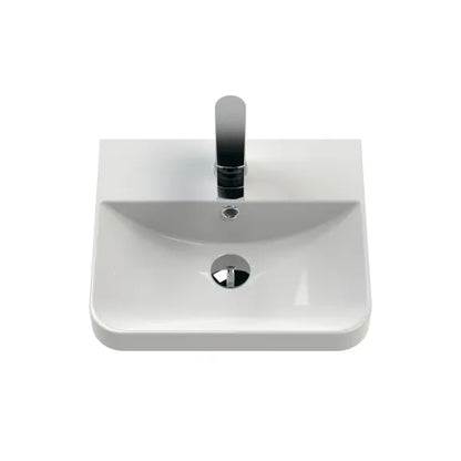 Fairford Crayo Satin Green 400mm 1 Door Floorstanding Vanity Unit