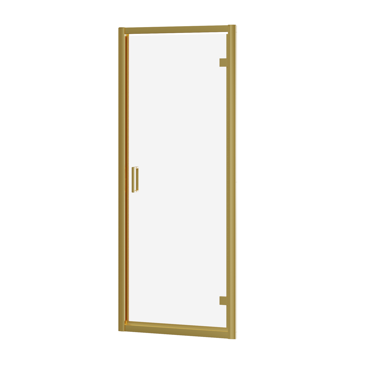 Fairford 6mm 900mm Brushed Brass Hinged Shower Door
