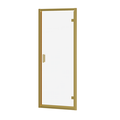Fairford 6mm 900mm Brushed Brass Hinged Shower Door