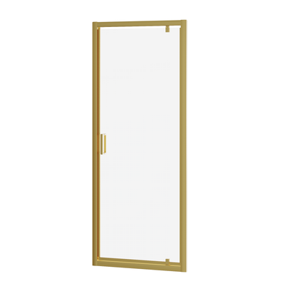 Fairford 6mm 900mm Brushed Brass Pivot Shower Door