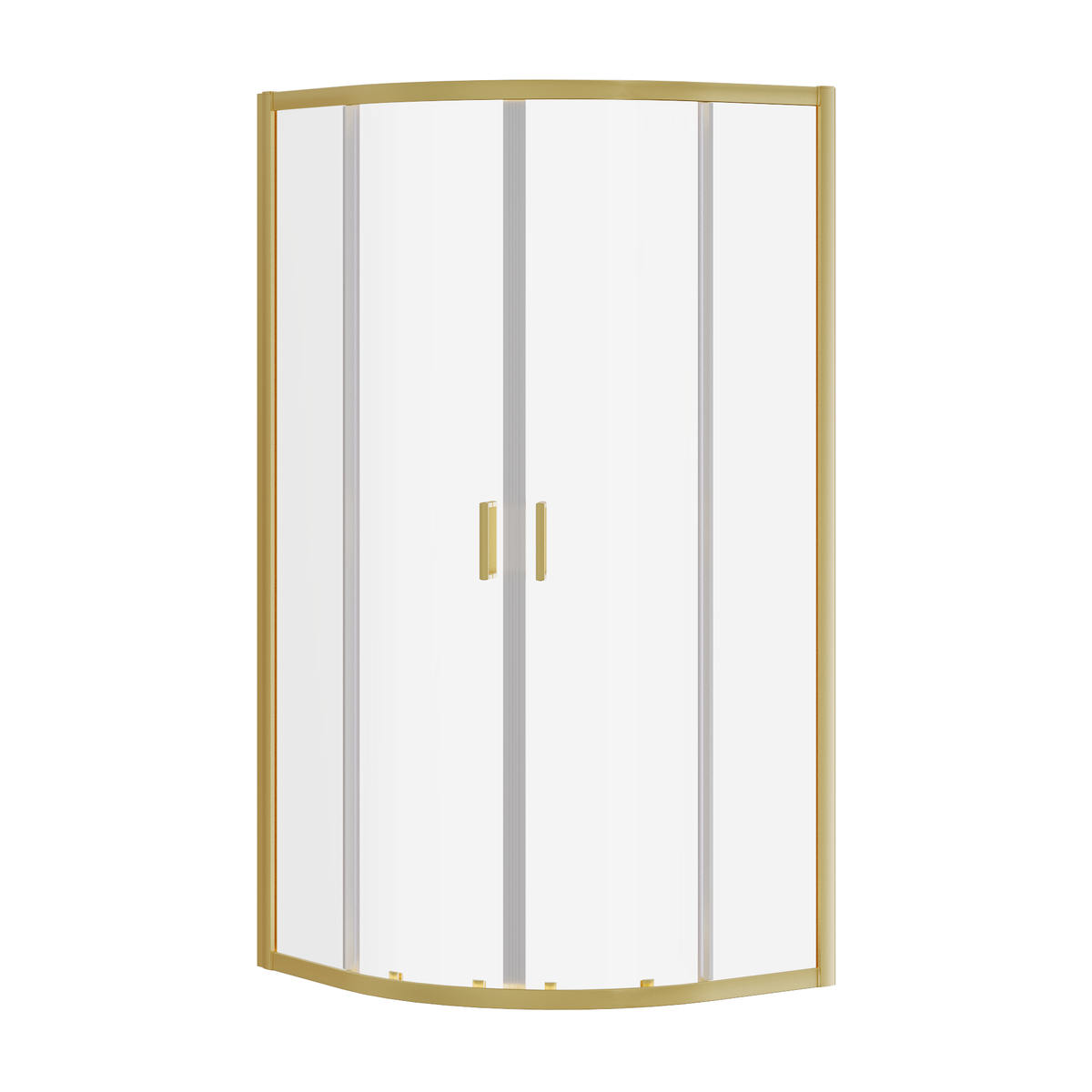 Fairford 6mm, 900x900mm Brushed Brass Quadrant Shower Enclosure