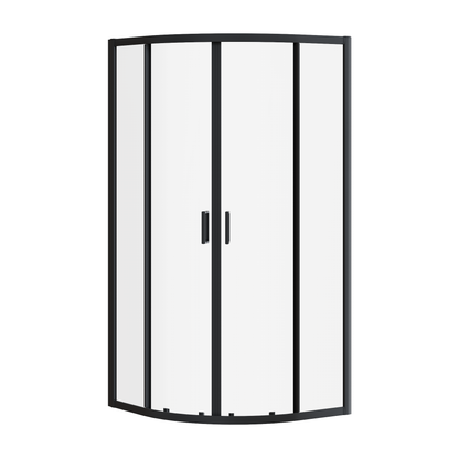 Fairford 6mm, 800mm x 800mm Matt Black Quadrant Shower Enclosure