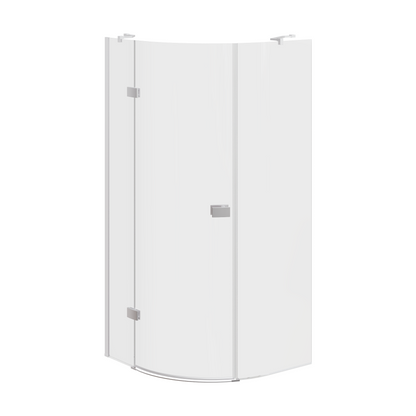 Fairford 8mm Frameless 900 x 900mm Chrome Quadrant Enclosure