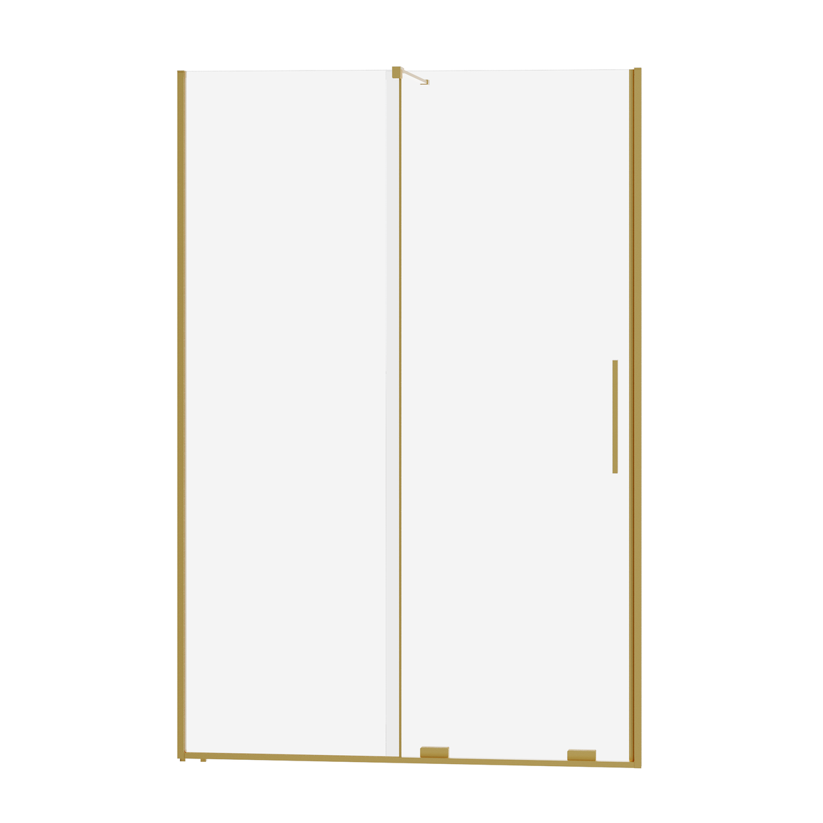 Fairford 8mm Frameless 1500mm Brushed Brass Sliding Shower Door