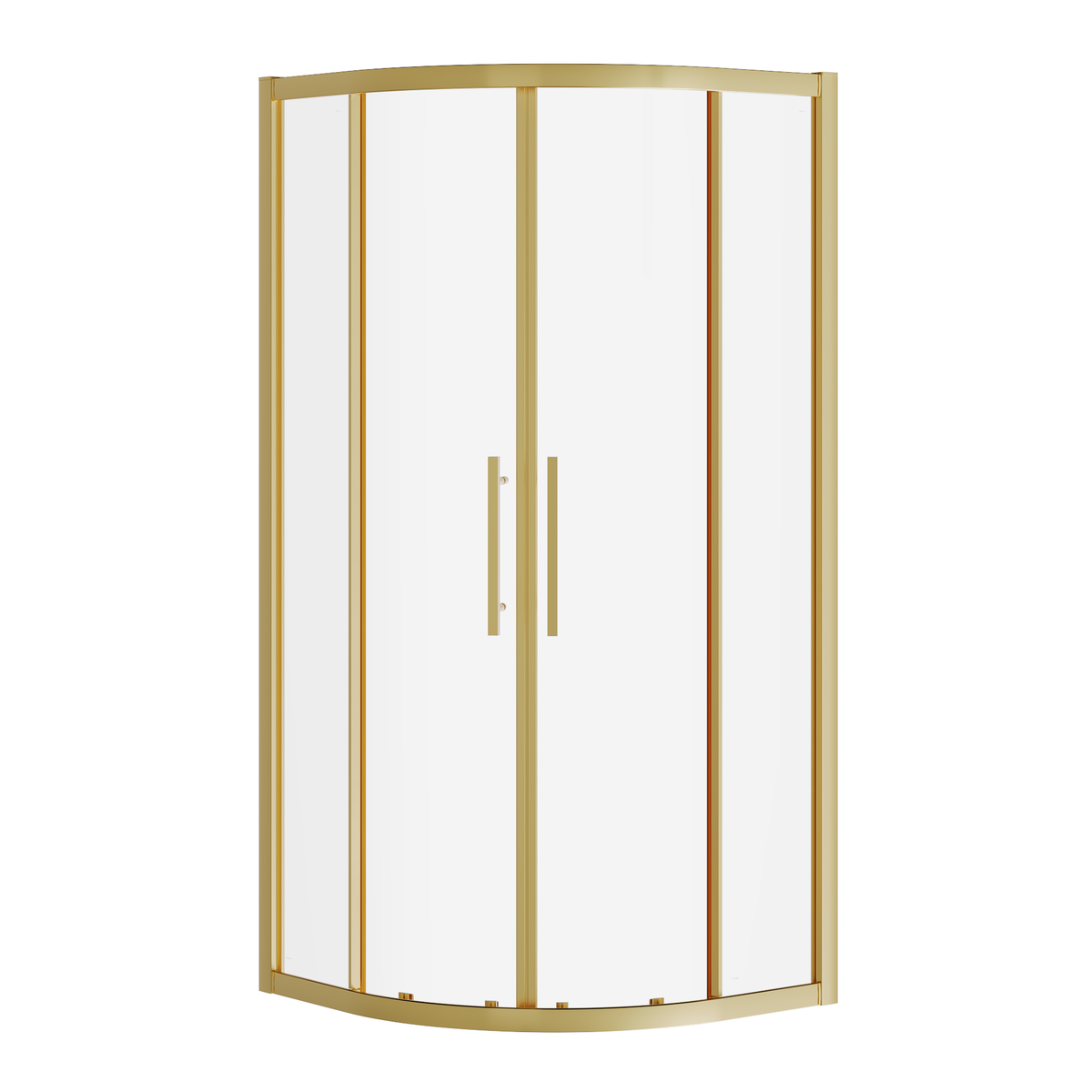 Fairford Pro 8mm 1000 x 1000mm Brushed Brass quadrant enclosure product image