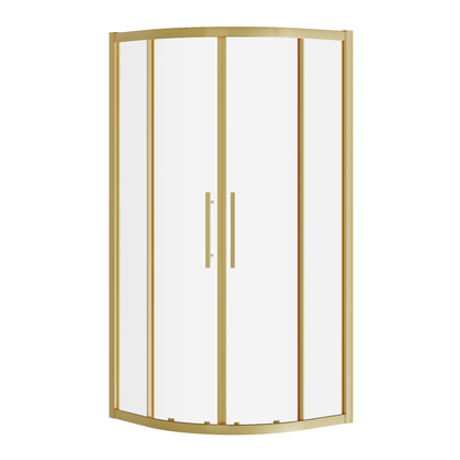 Fairford Pro 8mm 1000 x 1000mm Brushed Brass quadrant enclosure product image