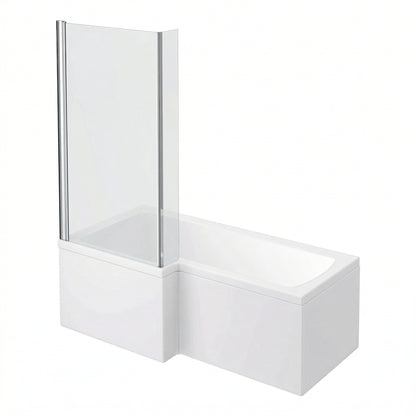 Fairford 1700 x 850mm LH L Shape Bath with Screen and Panel