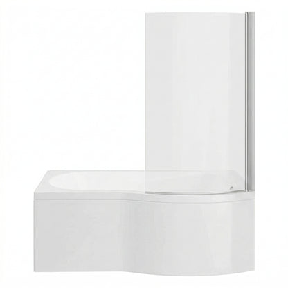 Fairford 1500 x 850 RH B Shape Bath with Screen and Panel