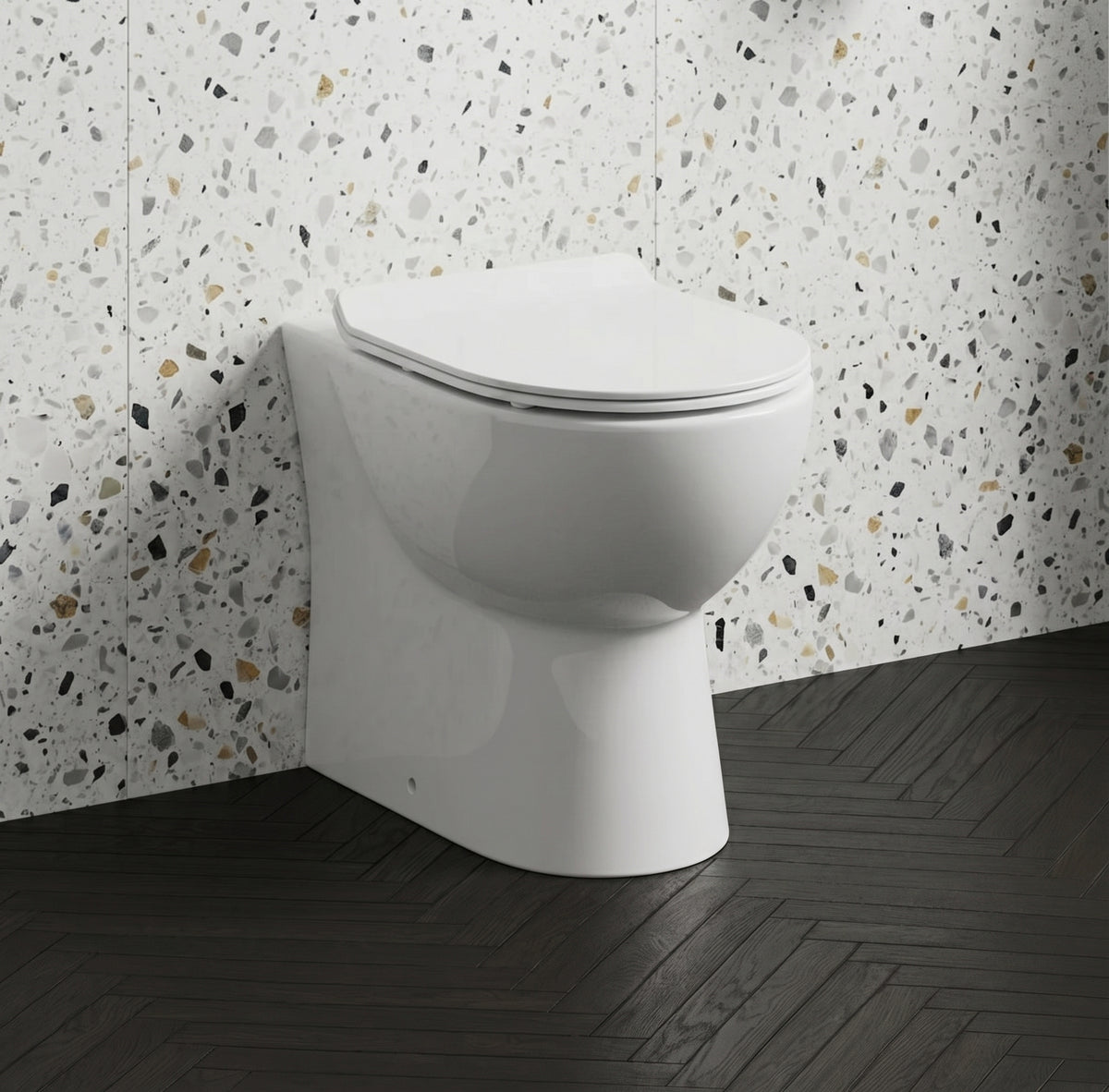 Fairford Palio Rimless Back To Wall Toilet with Wrapover Soft Close Seat