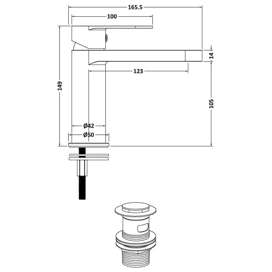 Fairford Sienne Chrome Basin Mixer