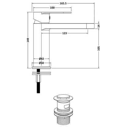 Fairford Sienne Chrome Basin Mixer