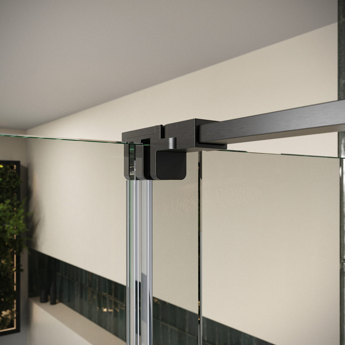Fairford 8mm Frameless 760mm Gunmetal Side Panel