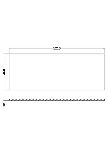 Fairford Ventri 1210 x 460mm Solid Marble Worktop