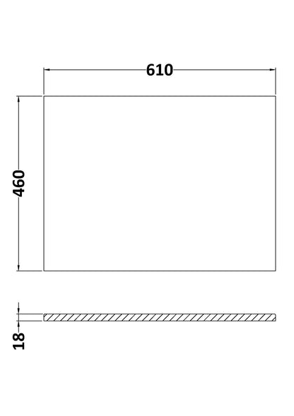 Fairford Ventri 610 x 460mm Solid Marble Worktop