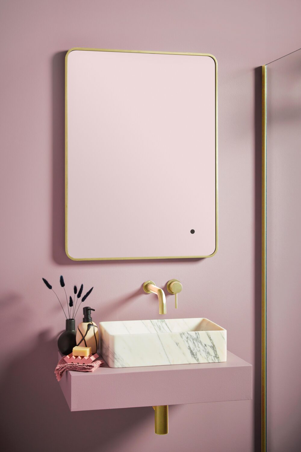 Fairford Alfie 500 Brushed Brass 500 x 700mm Mirror