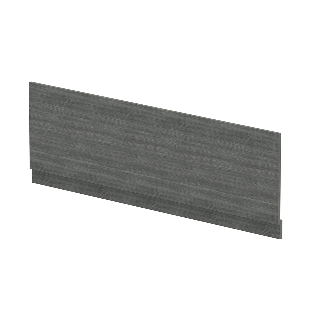 Fairford Graphite Grey Woodgrain 1700mm Bath Panel with Plinth