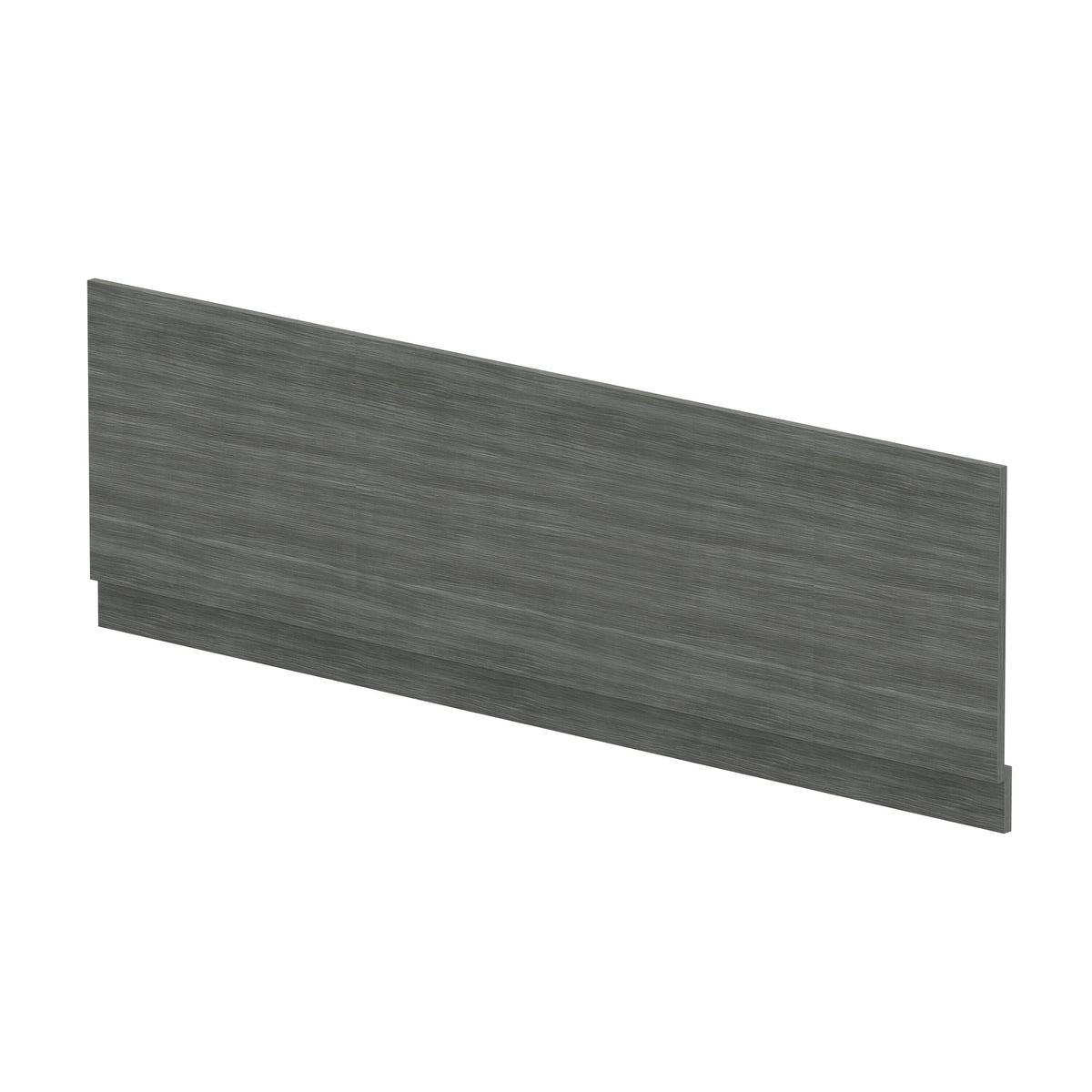 Fairford Graphite Grey Woodgrain 1800mm Bath Panel with Plinth