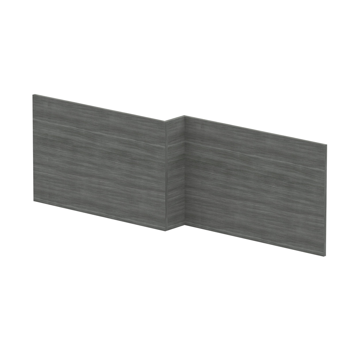 Fairford Graphite Grey Woodgrain 1700mm L Shape Bath Panel