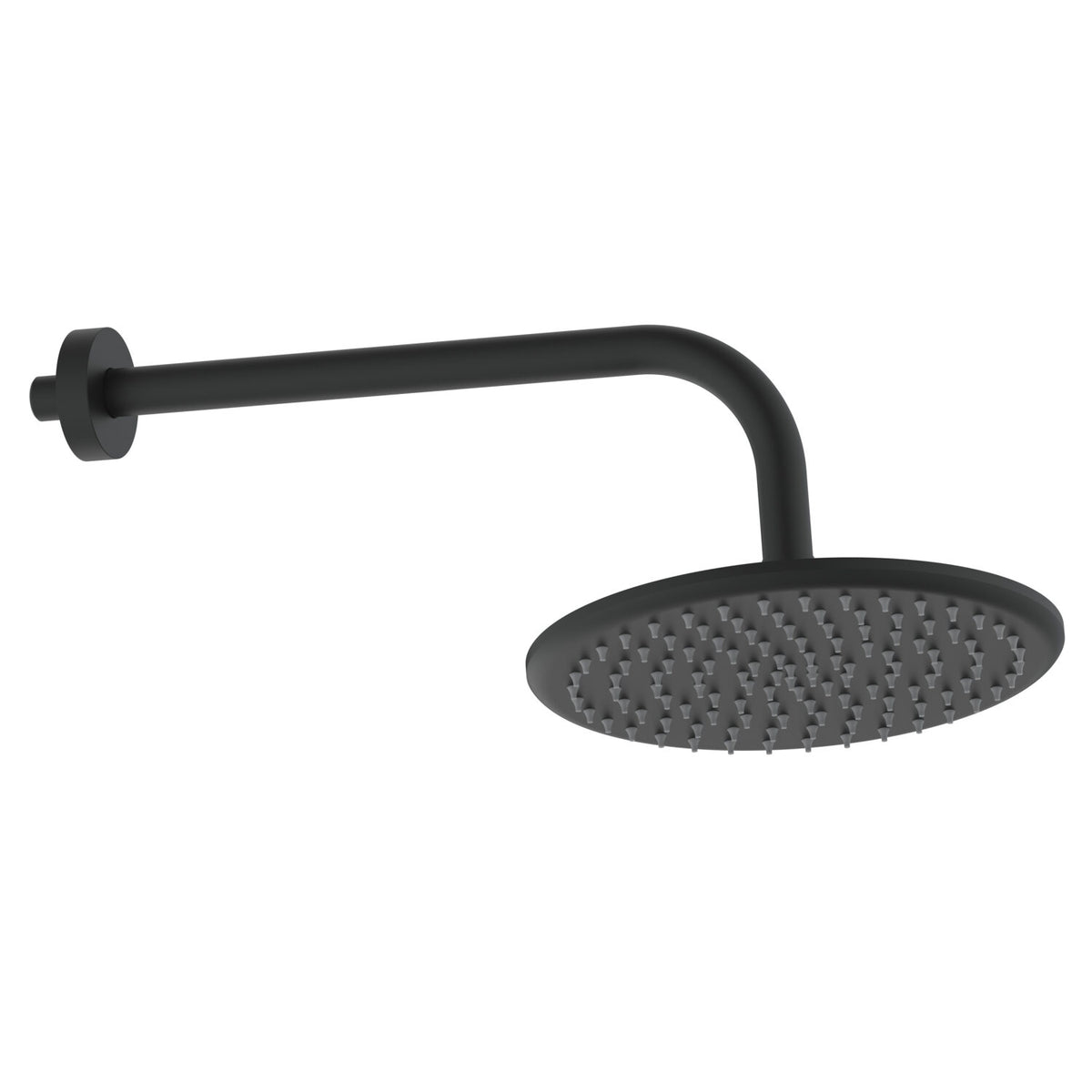 Fairford Element Matt Black Shower Head and Arm Kit