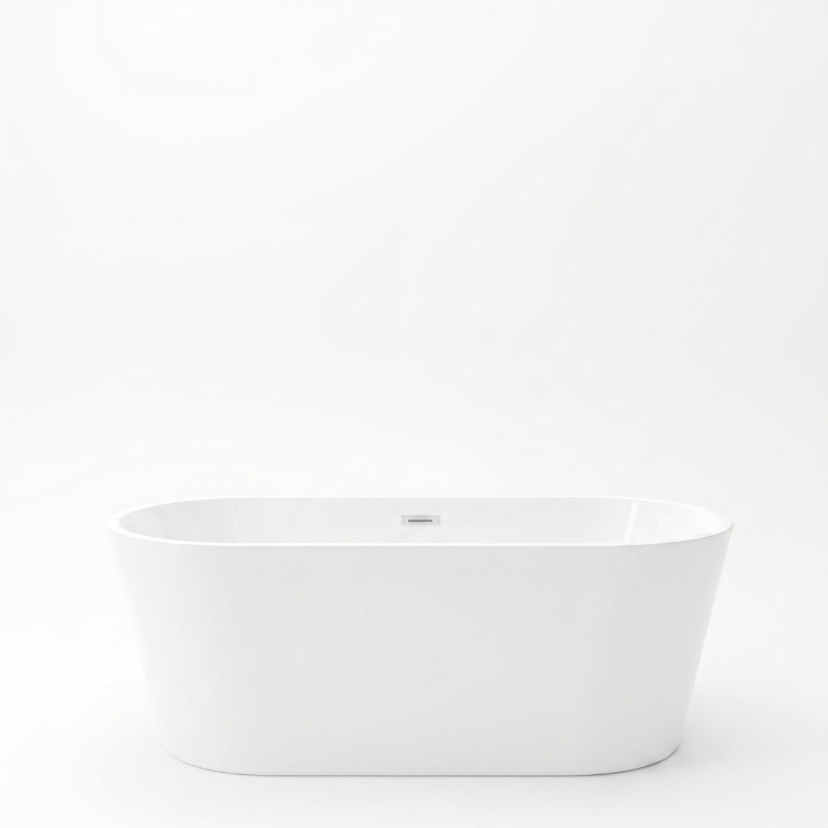 Rivato Modena 1600 x 750 x 580mm Gloss White Freestanding Shower Bath