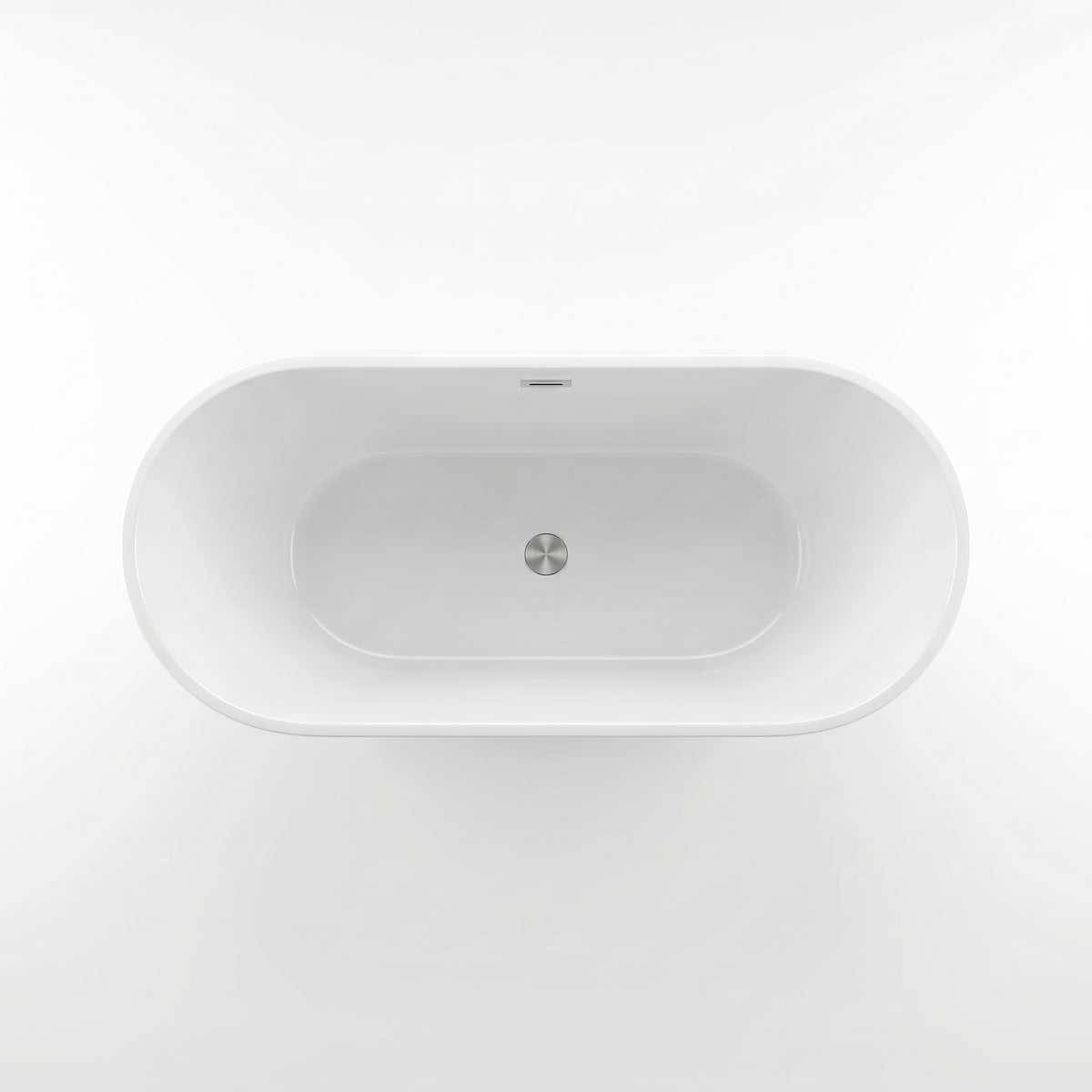 Rivato Modena 1600 x 750 x 580mm Gloss White Freestanding Shower Bath