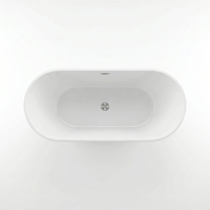 Rivato Modena 1600 x 750 x 580mm Gloss White Freestanding Shower Bath