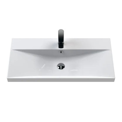 Fairford Finesse Satin Green 800mm 2 Door Floorstanding Vanity Unit with Top Drawer