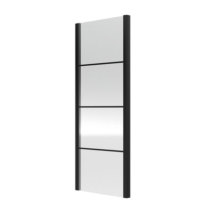 Fairford 8mm Matt Black Lined, 800mm Side Panel