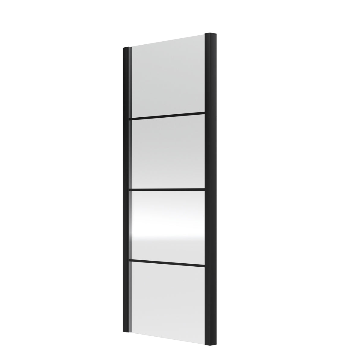 Fairford 8mm Matt Black Lined, 900mm Side Panel