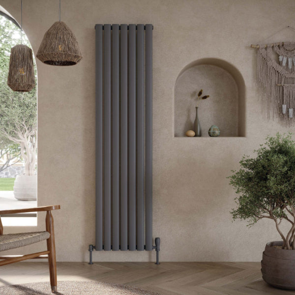 Fairford Apex Anthracite Double Designer Radiator 1800mm X 413mm