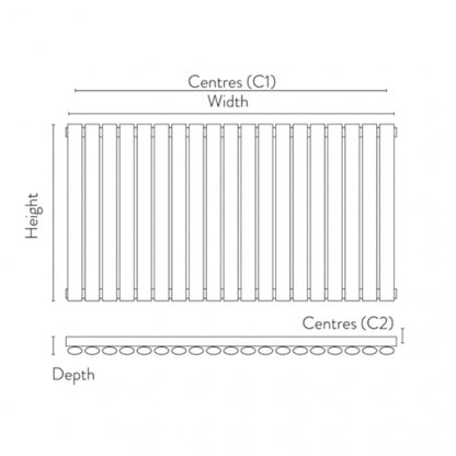 Fairford Apex White Designer Radiator 600mm X 1121mm