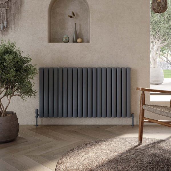 Fairford Apex Anthracite Double Designer Radiator 600mm X 767mm