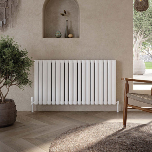 Fairford Apex White Double Designer Radiator 600mm X 767mm