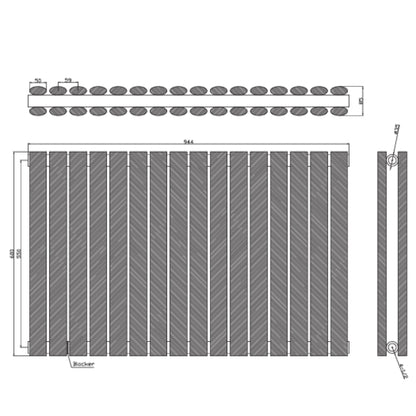 Fairford Apex White Double Designer Radiator 600mm X 944mm