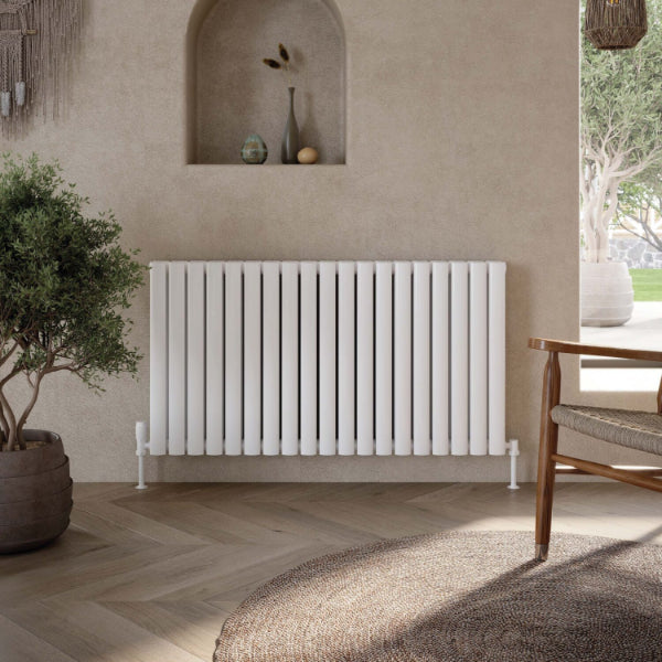 Fairford Apex White Double Designer Radiator 600mm X 944mm