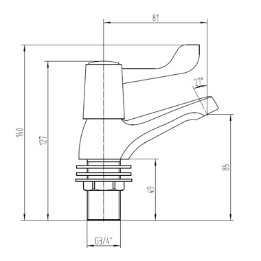 Fairford Quarter Turn Lever Taps Bath Pillar Taps