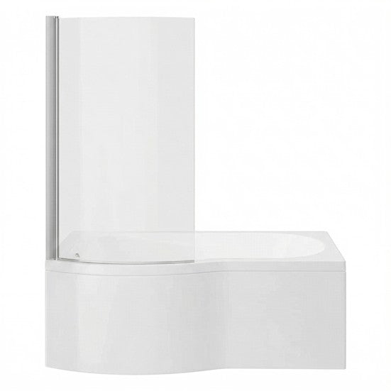 Fairford 1500 x 850 LH B Shape Bath with Screen and Panel