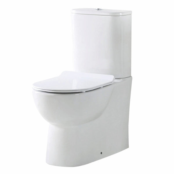 Fairford Palio Rimless Close Coupled Toilet with Wrapover Soft Close Seat