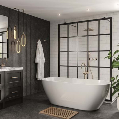 Hydraset Black Mineral 1200 x 2400 Square Edge Wall Panel