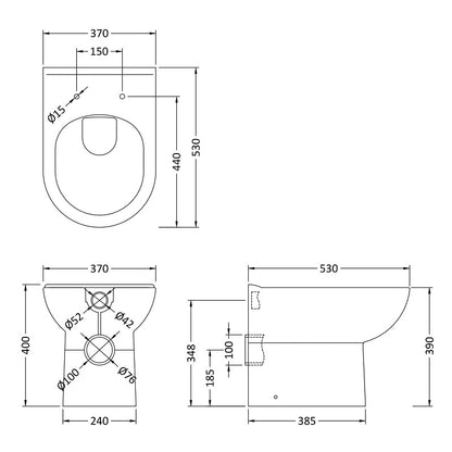 Fairford Kingsly Back To Wall Toilet