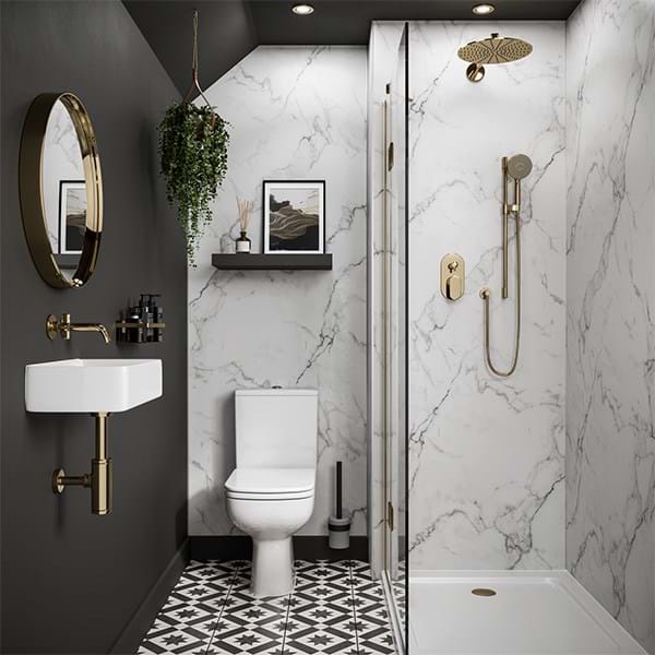 Hydraset Calacatta Marble 1200 x 2400 Square Edge Wall Panel