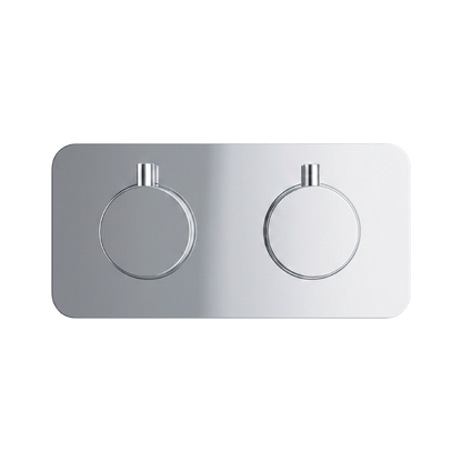 Fairford Element 7 Chrome Twin Shower Valve, 1 Outlet