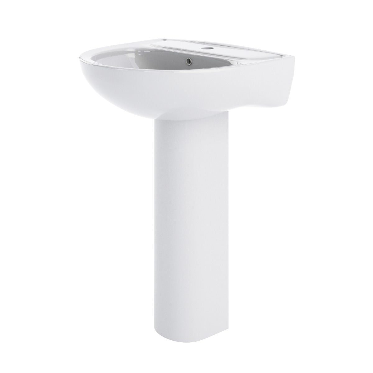 Fairford Kingsly 550mm 1 Tap Hole Basin with Full Pedestal