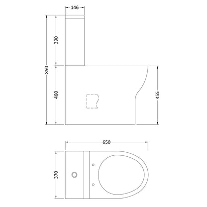 Fairford Turin Comfort Height Close Coupled Toilet with Soft Close Seat