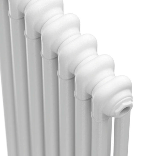Fairford 2 Column Vertical White Designer Radiator 1500mm X 515mm